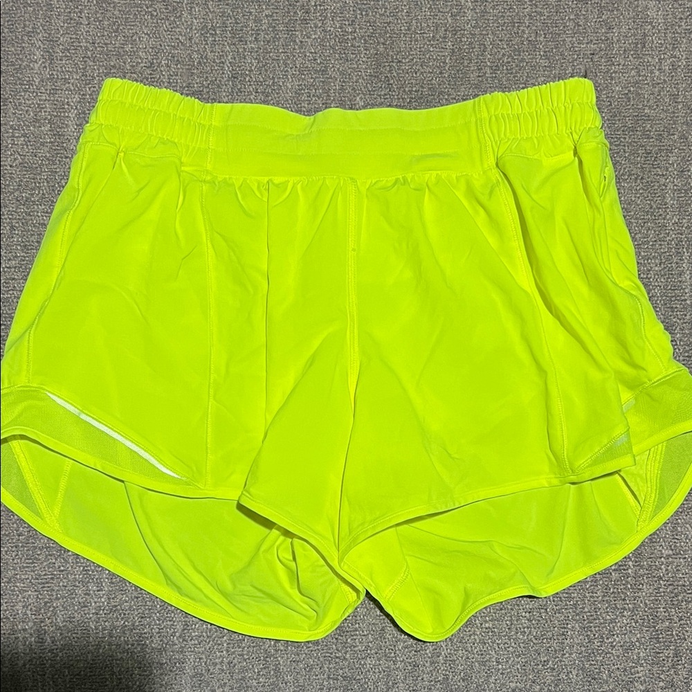 Lululemon Athletica Bright Yellow Women's Athletic Shorts